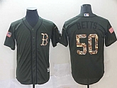 Red Sox 50 Mookie Betts Olive Camo Salute To Service Cool Base Jersey,baseball caps,new era cap wholesale,wholesale hats